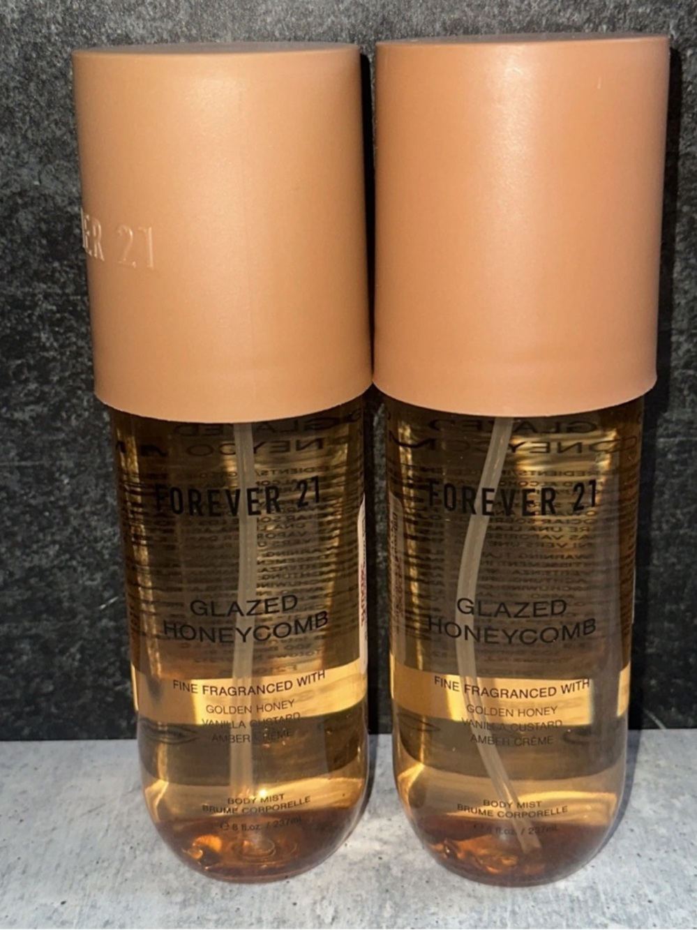 2 Lot Forever 21 Glazed Honeycomb Body Mist, 8 oz / 237 ml, NEW